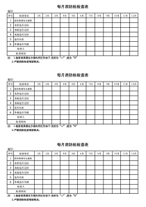 每月消防栓检查表