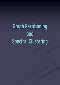 Spectral clustering