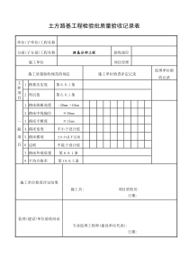 市政工程质量验收记录表