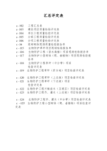 常用质量检验评定表格