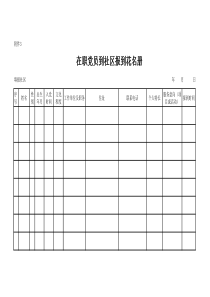 在职党员到社区报到花名册