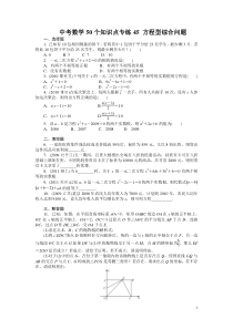 中考数学复习50个知识点专题专练：45-方程型综合问题