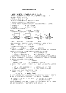 初三化学原子结构综合练习题