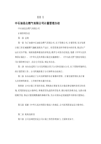 中石油昆仑燃气有限公司计量管理办法