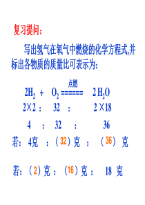 初三化学 课题三 利用化学方程式的简单计算 课件