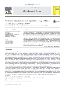 Fiscal decentralization and local expenditure poli