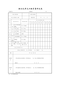 成都某路桥公司施工文档之排水孔单元工程质量评定表