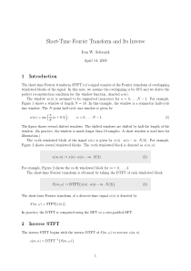 短时傅里叶变换及其逆变换(Short-Time Fourier Transform and Its 