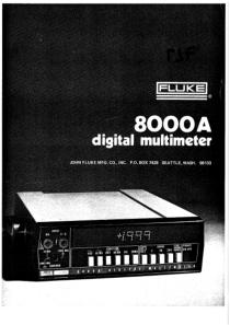 Fluke-8000A说明书