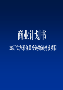 食品 冷链 物流 商业计划书模板