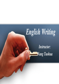 Lecture 1 Introduction to writing