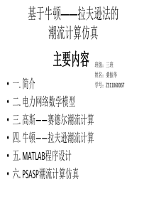 基于牛顿-拉夫逊法的潮流计算仿真