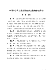 协会分支机构管理办法修订稿