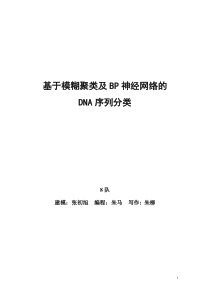 基于模糊聚类及BP神经网络的DNA序列分类