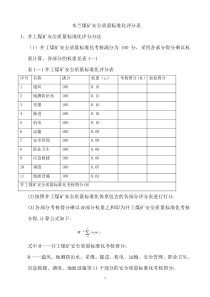 木兰煤矿安全质量标准化评分表