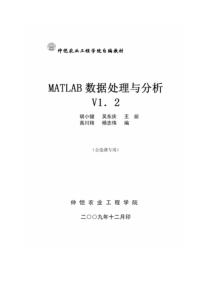 5Matlab数据处理与分析_自编教材