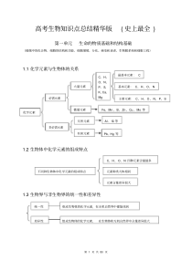 高考生物知识点总结(精华版)