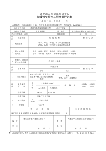 水利工程单元质量评定表全