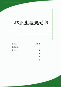 大学生实践作业范例：职业生涯规划书