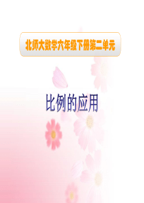 北师大版数学六年级下册《比例的应用》PPT课件