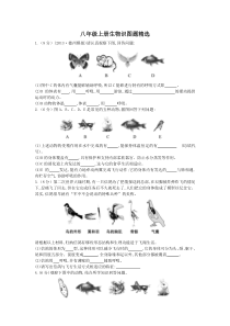 八年级上册生物识图题精选