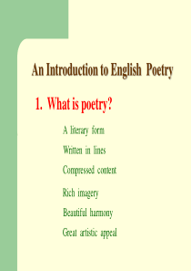 英语诗歌介绍(Introudction-to-English-Poetry)