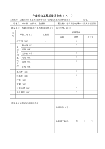 水土保持工程质量评审表