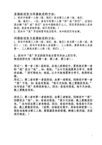 直接叙述改为间接叙述的方法及练习1