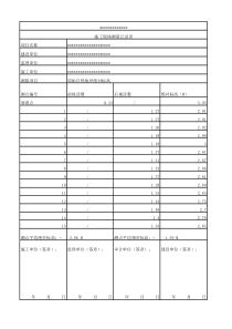 施工现场原始地坪测量记录表