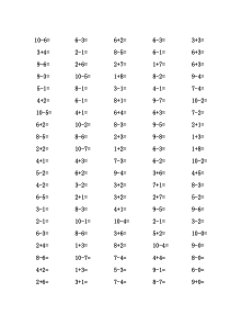 一年级10以内加减法口算题(100道题)