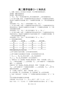 高中数学选修2-1知识点总结