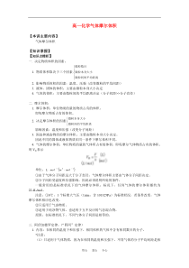 高一化学气体摩尔体积知识精讲