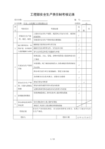 安全生产责任制考核表(全)