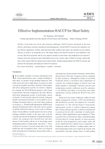 HACCP在确保食品安全中的有效实施_英文_