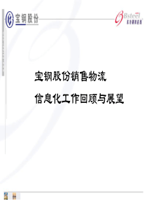 销售物流信息化工作回顾与展望(东方钢铁)