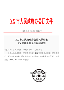 市人民政府办公厅红头文件格式模板