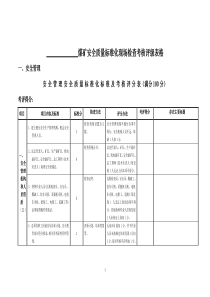 煤矿安全质量标准化检查表格