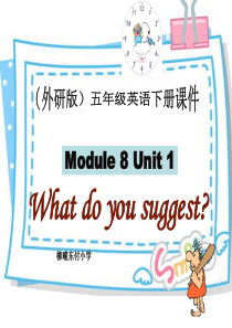 五年级下M8U1 what do you suggest