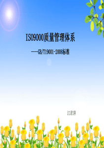 ISO9000质量管理体系标准分解