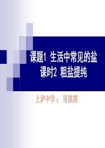 化学粗盐提纯课件