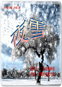 语文s版二年级《夜雪》