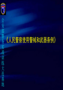 人民警察使用警械和武器条例(刘扬)-34页PPT文档