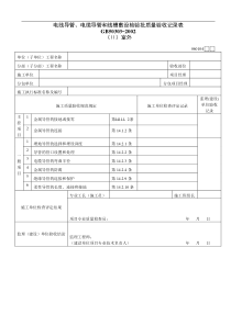 电线导管、电缆导管和线槽敷设检验批质量验收记录表04Ⅱ