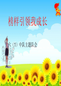 《榜样》主题队会课件