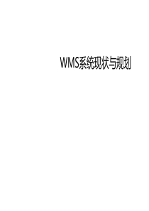 WMS现状与规划