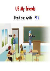 pep英语四年级上册 Unit 3 My friends B read and write