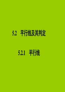 5.2平行线及其判定