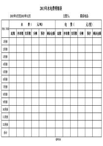 水电费明细表(1)