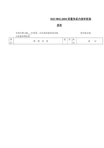 ISO 90012000质量体系内部审核检查表(doc 36)