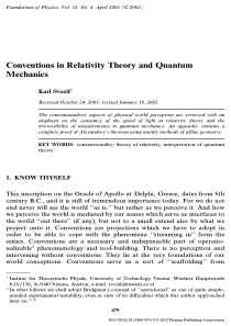 Conventions in Relativity Theory and Quantum Mecha